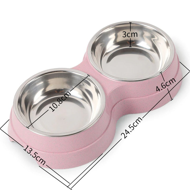 Stainless Steel Double Pet Bowl