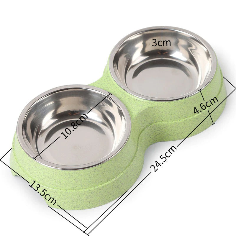Stainless Steel Double Pet Bowl