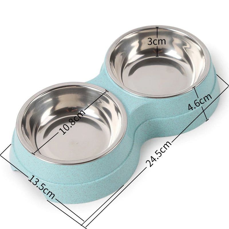 Stainless Steel Double Pet Bowl